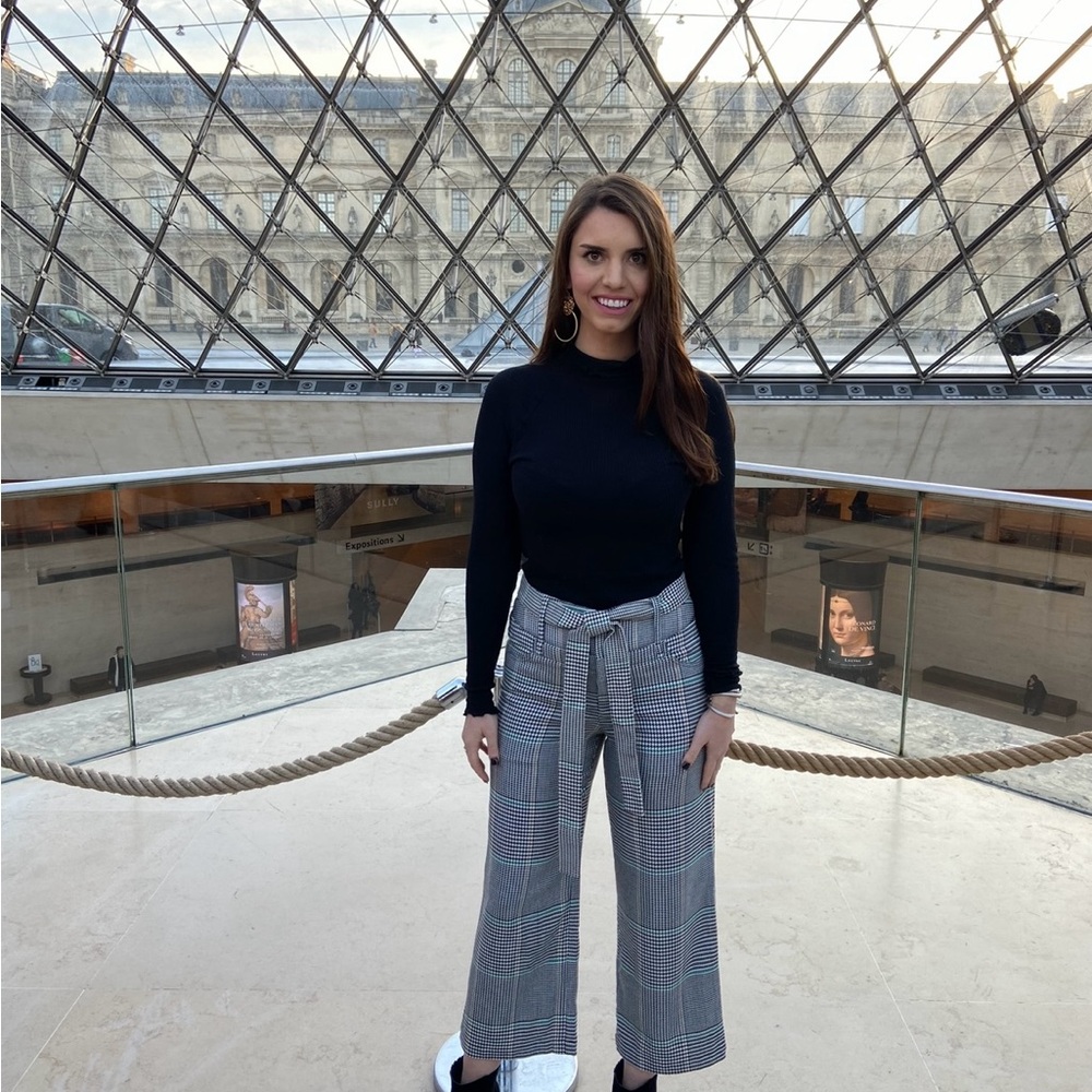 Nurode Plaid Cropped Pants Size Small